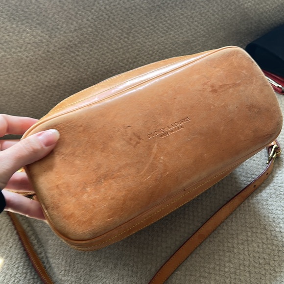 🦆Dooney & Bourke Classic Leather & Canvas Crossbody Satchel - Picture 8 of 12